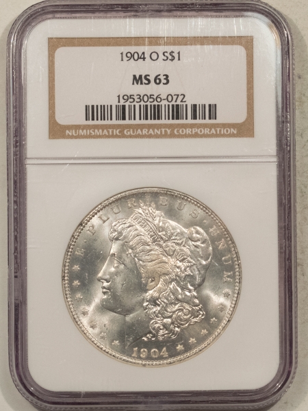 Morgan Dollars 1904-O $1 MORGAN DOLLAR – NGC MS-63, WHITE!