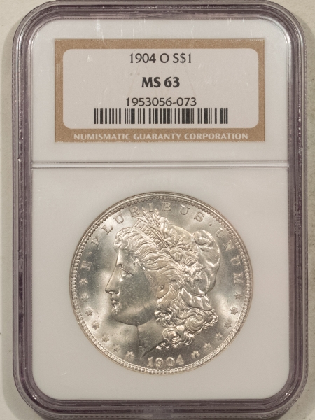 Morgan Dollars 1904-O $1 MORGAN DOLLAR – NGC MS-63, WHITE!