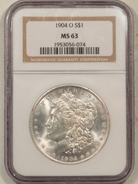 Morgan Dollars 1904-O $1 MORGAN DOLLAR – NGC MS-63, WHITE!