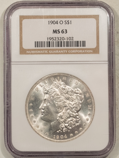 Morgan Dollars 1904-O $1 MORGAN DOLLAR – NGC MS-63, WHITE!