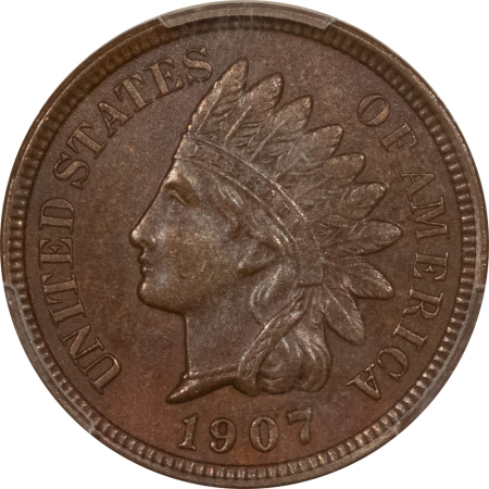 Indian 1907 INDIAN CENT – PCGS MS-63 BN, CHOICE!