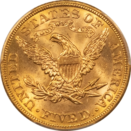 $5 1908 $5 LIBERTY GOLD HALF EAGLE – PCGS MS-64, FRESH, LUSTROUS, PQ, CAC APPROVED!