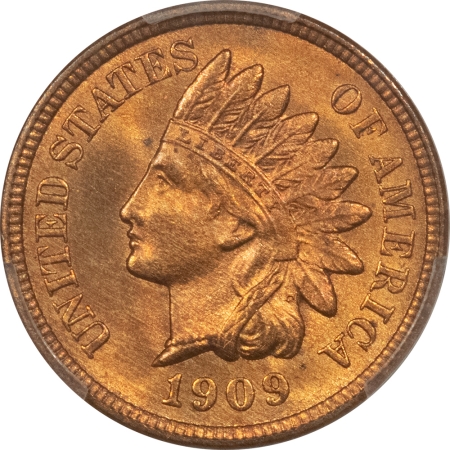 CAC Approved Coins 1909-S INDIAN CENT – PCGS MS-66 RB, NEARLY SUPERB RED, POP 12/2 FINER, PQ & CAC!