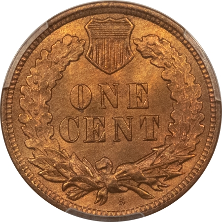 CAC Approved Coins 1909-S INDIAN CENT – PCGS MS-66 RB, NEARLY SUPERB RED, POP 12/2 FINER, PQ & CAC!