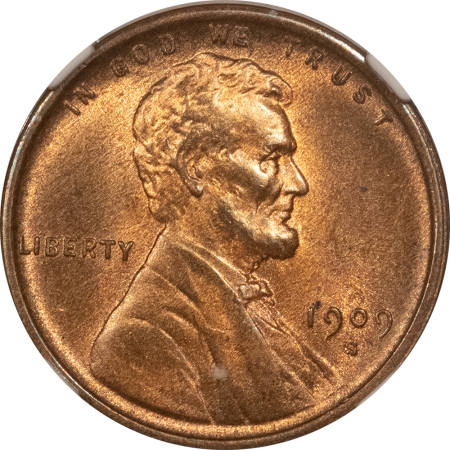 Lincoln Cents (Wheat) 1909 S/ HORIZONTAL S LINCOLN CENT – NGC MS-65 RB, ATTRACTIVE GEM!