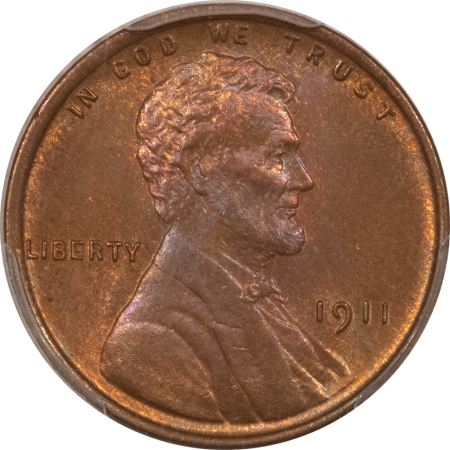 CAC Approved Coins 1911 LINCOLN CENT – PCGS MS-64 RB, CAC APPROVED!