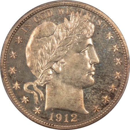 Barber Halves 1912 PROOF BARBER HALF DOLLAR – PCGS PR-65, GEM & ORIGINAL! NICE LOOK!