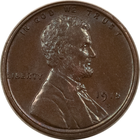 Lincoln Cents (Wheat) 1915-D LINCOLN CENT – UNCIRCULATED, CLAIMS TO GEM BROWN, PRETTY!