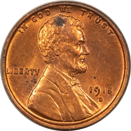 New Store Items 1915-D LINCOLN CENT – UNCIRCULATED BASICALLY FULL RED BUT W/OBVERSE SPOT