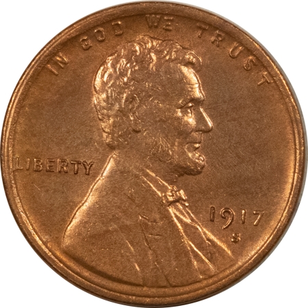 Lincoln Cents (Wheat) 1917-S LINCOLN CENT – UNCIRCULATED DETAILS BUT CLEANED!