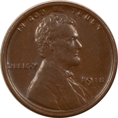 Lincoln Cents (Wheat) 1918-D LINCOLN CENT – HIGH GRADE, NEARLY UNCIRCULATED, LOOKS CHOICE!