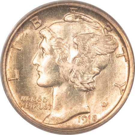 Mercury Dimes 1918-S MERCURY DIME – PCGS MS-64, TOUGH COIN!