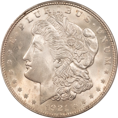 Morgan Dollars 1921 $1 MORGAN DOLLAR – PCGS MS-65+, BLAST WHITE & PREMIUM QUALITY!