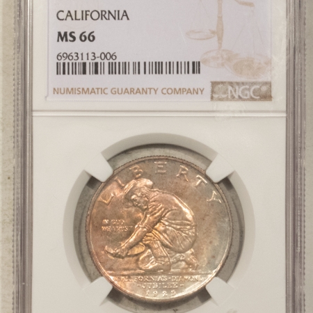 New Certified Coins 1925-S CALIFORNIA COMMEMORATIVE HALF DOLLAR – NGC MS-66, PRETTY!