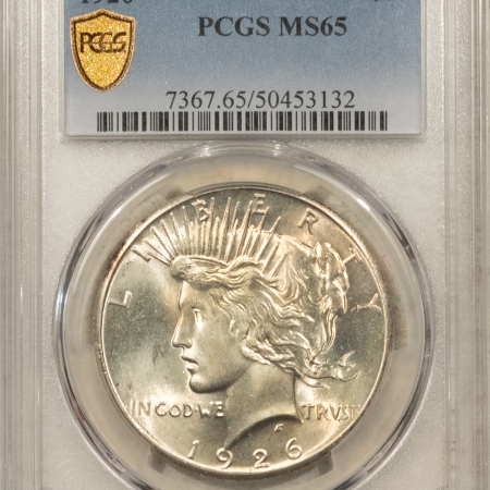 New Certified Coins 1926 $1 PEACE DOLLAR – PCGS MS-65, FRESH GEM!