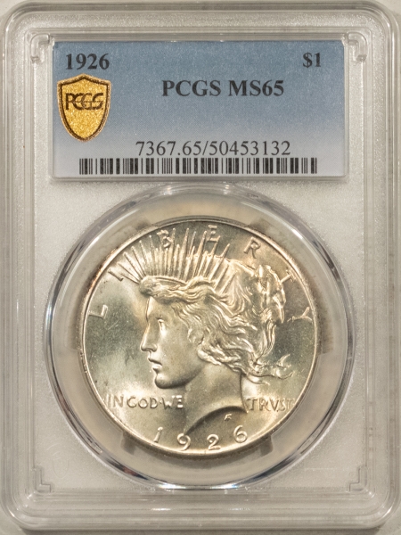 New Certified Coins 1926 $1 PEACE DOLLAR – PCGS MS-65, FRESH GEM!