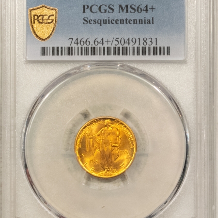 Gold 1926 $2.50 SESQUICENTENNIAL GOLD COMMEMORATIVE – PCGS MS-64+, PRETTY & PQ!