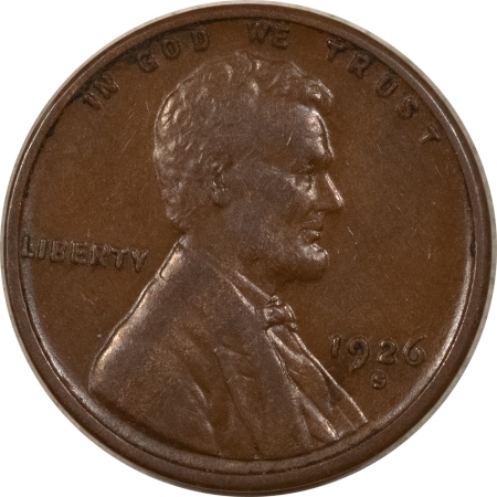 Lincoln Cents (Wheat) 1926-S LINCOLN CENT – HIGH GRADE EXAMPLE! CHOICE ABOUT UNCIRCULATED!