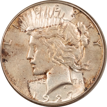 New Store Items 1927-S PEACE DOLLAR – HIGH GRADE EXAMPLE, TAB TONED