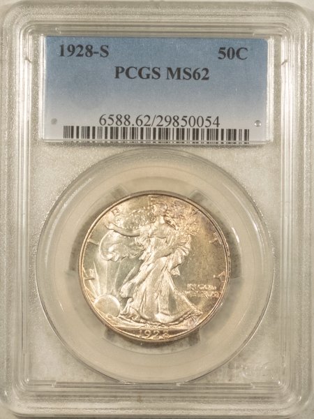 New Certified Coins 1928-S WALKING LIBERTY HALF DOLLAR – PCGS MS-62, TOUGH DATE!