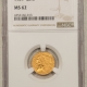 $3 1854 $3 GOLD PRINCESS – PCGS MS-62, FIRST YEAR ISSUE, MINT STATE!