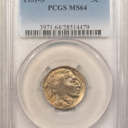 New Store Items 1931-S BUFFALO NICKEL – PCGS MS-64, TOUGH DATE!