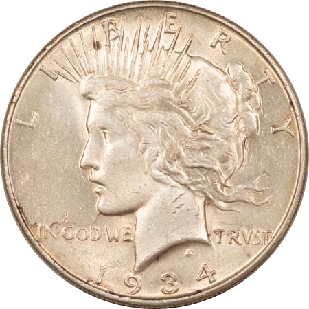 Peace Dollars 1934-D PEACE DOLLAR – HIGH GRADE EXAMPLE, AU & CHOICE