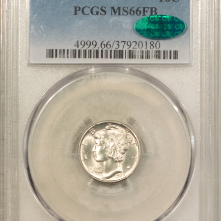 CAC Approved Coins 1936 MERCURY DIME PCGS MS-66 FB, ORIGINAL, WHITE, PREMIUM QUALITY, CAC APPROVED!