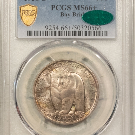 New Store Items 1936-S BAY BRIDGE COMMEMORATIVE HALF DOLLAR – PCGS MS-66+, PRETTY, PQ & CAC!