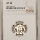 CAC Approved Coins 1943 MERCURY DIME – NGC MS-67, LOVELY, PREMIUM QUALITY & CAC APPROVED!