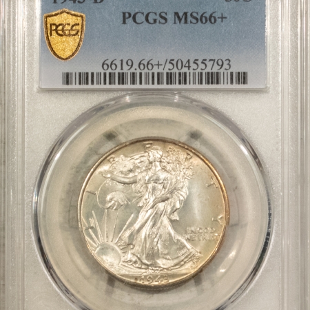 New Store Items 1943-D WALKING LIBERTY HALF DOLLAR – PCGS MS-66+, PREMIUM QUALITY++