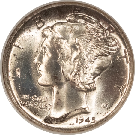 Mercury Dimes 1945 MERCURY DIME – NGC MS-67, FATTIE HOLDER, BLAZING LUSTER & SUPERB!