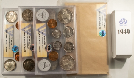 New Certified Coins 1949-P/D/S US ORIGINAL DOUBLE MINT SET ANACS OSV MS-65.35/65.1/65.04 W/ MINT PKG