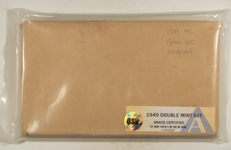 New Certified Coins 1949-P/D/S US ORIGINAL DOUBLE MINT SET ANACS OSV MS-65.35/65.1/65.04 W/ MINT PKG