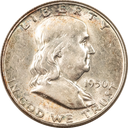 Franklin Halves 1950 FRANKLIN HALF DOLLAR – FLASHY HIGH GRADE NEARLY UNCIRC LOOKS CHOICE!