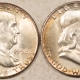 Franklin Halves 1959, 1959-D FRANKLIN HALF DOLLARS, LOT OF 2 – NICE BRILLIANT UNCIRCULATED!