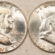 Franklin Halves 1961, 1961-D FRANKLIN HALF DOLLARS, LOT/2 – UNCIRCULATED!