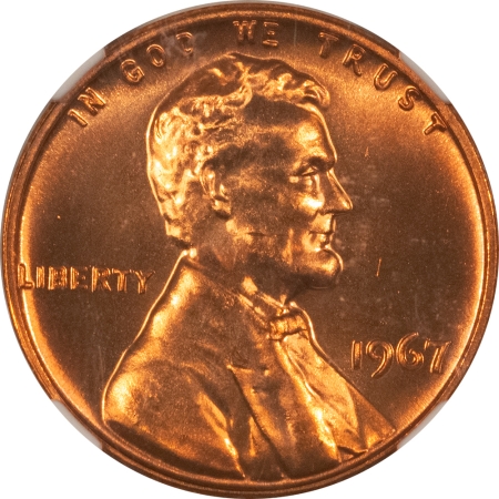 Lincoln Cents (Memorial) 1967 SMS LINCOLN CENT NGC MS-67 RD