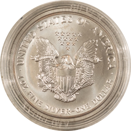 New Store Items 1991 $1 AMERICAN SILVER EAGLE, 1 OZ, .999 – GEM BU IN CAPSULE!