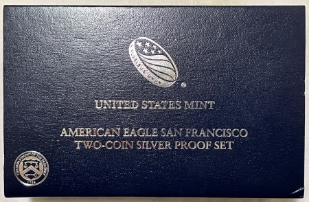 American Silver Eagles 2012-S AMERICAN SILVER EAGLE SAN FRANCISCO 2 COIN SILVER PROOF/REV PR SET W/ OGP