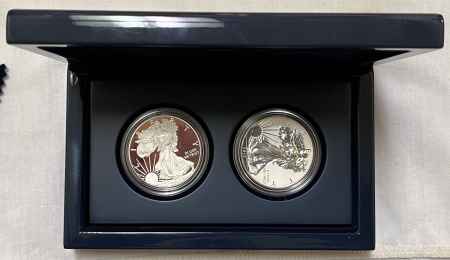 American Silver Eagles 2012-S AMERICAN SILVER EAGLE SAN FRANCISCO 2 COIN SILVER PROOF/REV PR SET W/ OGP