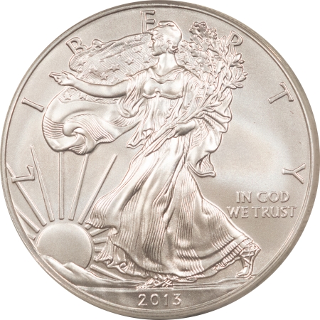 American Silver Eagles 2013-W $1 BURNISHED AMERICAN SILVER EAGLE, 1 OZ – ANACS SP-70 FIRST DAY OF ISSUE