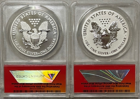 American Silver Eagles 2013-W AMERICAN SILVER EAGLE 2 COIN SET REV PR/ENHANCED ANACS RP70 UCAM/EU70 FDI