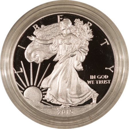 American Silver Eagles 2015-W $1 AMERICAN SILVER EAGLE, 1 OZ, .999 – GEM PROOF, ORIGINAL GOVERNMENT PKG