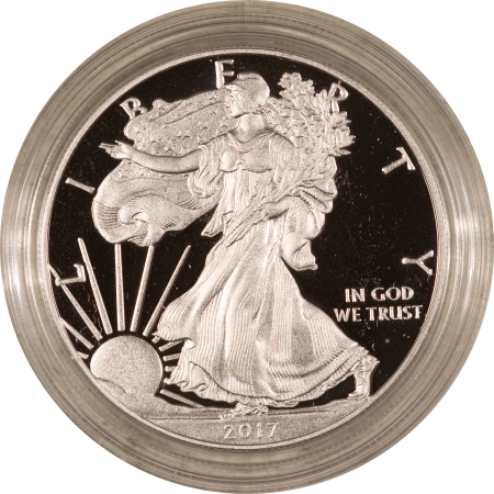 American Silver Eagles 2017-W $1 AMERICAN SILVER EAGLE, 1 OZ, .999 – GEM PROOF, ORIGINAL GOVERNMENT PKG