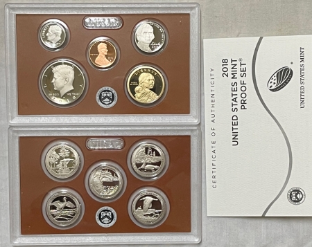 New Store Items 2018-S 10 COIN US MINT PROOF SET – GEM PROOF IN ORIGINAL GOVERNMENT PACKAGING!