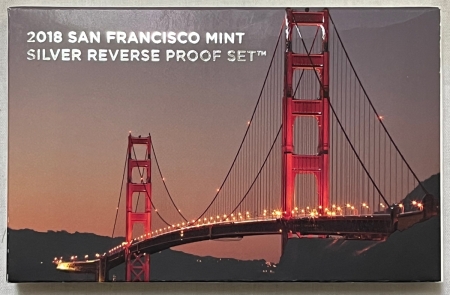 New Store Items 2018 SAN FRANCISCO 10 COIN US MINT SILVER REVERSE PROOF SET – GEM PROOF IN OGP!