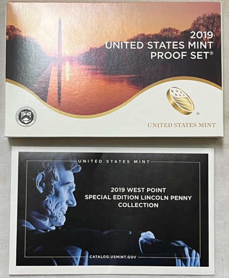 New Store Items 2019-S 10 COIN US PROOF SET W/ WEST POINT SPECIAL PENNY – GEM PROOF IN OGP!