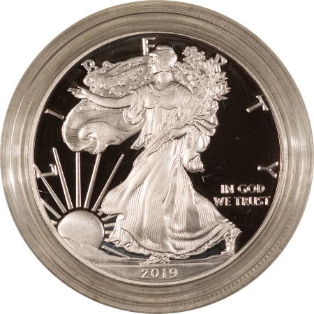 American Silver Eagles 2019-S $1 AMERICAN SILVER EAGLE, 1 OZ, .999 – GEM PROOF, ORIGINAL GOVERNMENT PKG