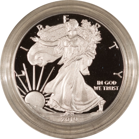 American Silver Eagles 2019-W $1 AMERICAN SILVER EAGLE, 1 OZ, .999 – GEM PROOF, ORIGINAL GOVERNMENT PKG